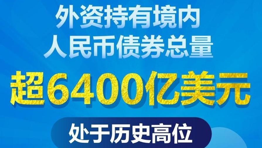 国家外汇局：外资持有境内人民币债券总量超6400亿美元